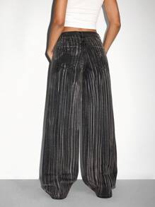 Jeanoix 女式宽松口袋阔腿休闲牛仔裤