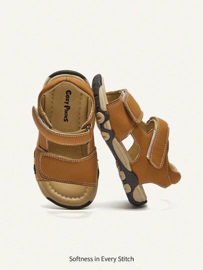 Cozy Pixies 1pair Summer Fashion Versatile Retro Casual Comfy Cute 2-Tone Beach Boys Flat Sandals