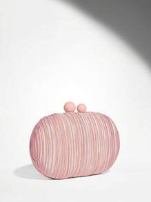 SHEIN BAE 女士优雅手拿包，适合情人节、派对、活动，粉色