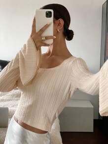 SHEIN Frenchy 女士纯色休闲简约时尚 T 恤，适合日常穿着 - 彩色 - 查看 3