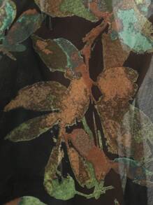 Aveloria Modichic Elegant Chiffon Contrast Color Floral Print Bowknot Waist Maxi Flared Dress For Women Fall Cloth For Women