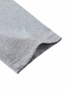 SHEIN Holiday,Summer,Travel Tween Girls' Leggings, Casual Elegant Leggings With Bow Pattern, Suitable For Spring, Autumn, Summer, Versatile - Light Grey - View 4