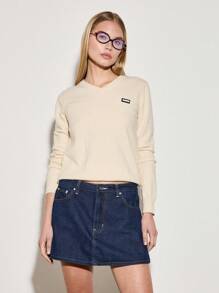 AiiRZ Classic A-Line Denim Mini Skirt Raw Indigo High Waisted Contemporary Urban Casual Versatile Spring Summer Fall Fashion Essential