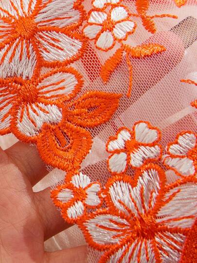 Women Geborduurde Bow Lingerie Set view 5