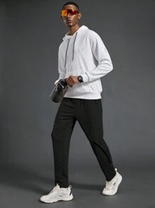 Manfinity Sport Corelite Herren-Sweatshirt mit Grafik, Kapuze und Kordelzug, langärmlig