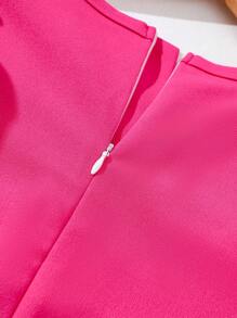 少女紫红色直筒紧身衣和连体裤，散发青春活力，兼具时尚与优雅 - 玫紅色 - 查看 8