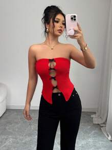 Elenzga Bowknot Camisole Top For Women, Versatile & Sexy, Suitable For Vacation, Valentine's Day, Spring/Summer