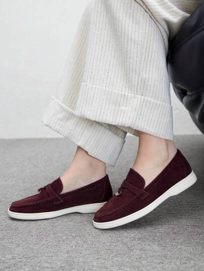 CUCCOO BIZCHIC Women Plain Minimalist Flat Casual Loafers For Daily Wear Spring Break Easter For Christmas Valentine's Day
