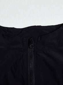 SHEIN 1件套时尚黑色休闲连衣裙，适合青少年女孩 - 黑色 - 查看 5