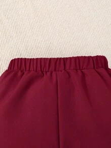 2 Stück Baby Jungen Set aus gewebtem bedrucktem Langarmhemd und Hose