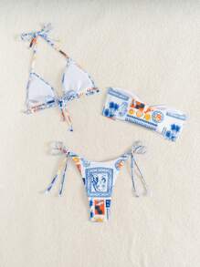 Swim Mod Swim 3Pcs Set Summer Beach Vacation Outfits Woman Bikini Sets - Multicolor - View 2