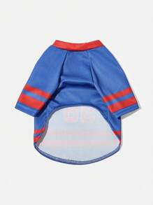 PETSIN 1pc Pet Dog/Cat Blue Chicago 98 Number & Letter Print Jersey, Stylish Casual Breathable Comfortable Sports T-Shirt