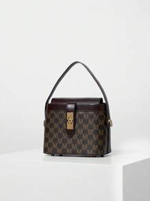 Old Money, Bolsa Quadrada Leve Com Trava De Torção Gráfica De Letras Para Casual Business, Para Meninas, Mulheres, Estudantes Universitárias, Novatas E Trabalhadores De Colarinho Branco. Perfeita Para Escritório, Faculdade, Trabalho, Viagem, Atividades Ao Ar Livre
