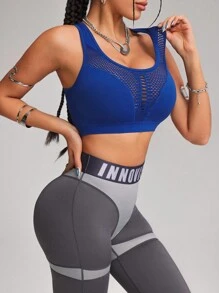 Innovista Women Activewear Seamless Performance Sports Bra, High Elastic Push-Up & Support Workout Gym Top. Breathable Mesh & Dry Fit With Dynamic Print Cropped Top. Edgy & Unique Workout Outfits, Tank,Vest Tracksuit For Fitness, Cycle,Bike,Running,Cardio,Strength,Weights,Pilates,Boxing,Outdoor,Hike,Camping,Trail,Yoga,Mat,Volleyball,Climbing,Music Festival, Party, Electric,Base Layer, Blue,Y2K,Autumn Fall Gear,Starter Sportswear, Bikini, Bathing Suit,Women Clothes,Easterfall Outfits For Women Cool Light Blue - Blue - View 9