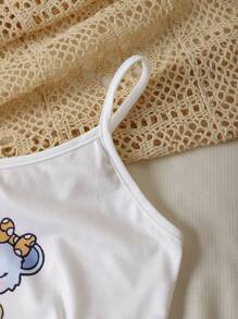 2 件套女孩卡通考拉和心形图案睡衣套装 - 彩色 - 查看 7