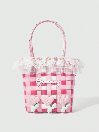 Kawaii Damen Lässig Tragetasche, minimalistisch & Mode für täglichen Gebrauch