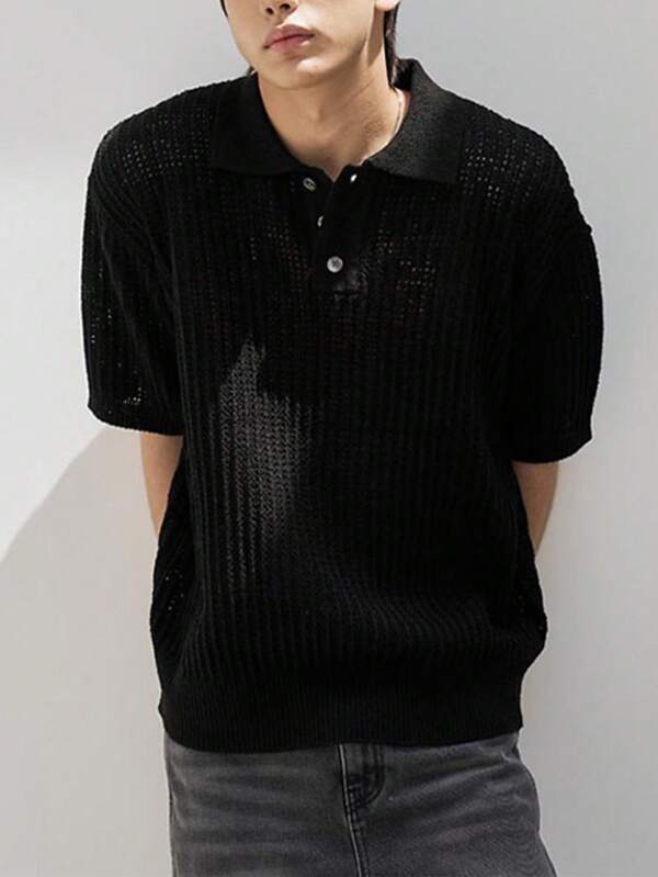Manfinity CasualKnits 男士休闲纯色短袖针织毛衣