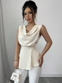 Selianne Women's Fashionable And Elegant Fashionable Blouse - Apricot - View 4