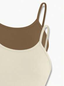 SHEIN Unity Einfarbiges, eng anliegendes Maxikleid mit Spaghettiträgern für Urlaubsoutfit Damen - Verschiedenfarbig - Übersicht 6