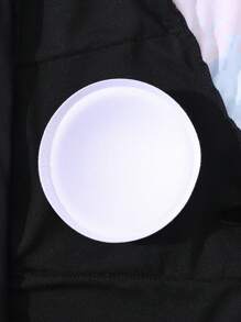 SHEIN 青少年女孩 2 件套热带植物叶和花卉印花拉链泳衣套装 - 彩色 - 查看 5