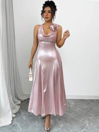 Rafferiza 女士花卉 3D 吊带连衣裙