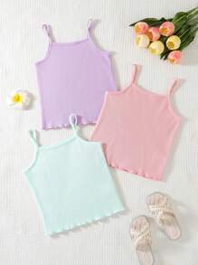 年轻女孩休闲纯色吊带背心