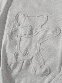 SHEIN Plus Size Toddler Boys Daily Casual Cute Spider, Bear, Dragon 3D Print Short Sleeve T-Shirt & Shorts 2pcs Set, Multi-Colors