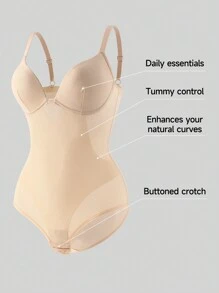 Bruiloft Dames Effen Kleur Sling Body Shaping Jumpsuit