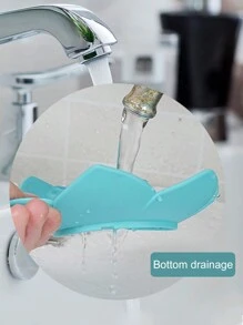 Estante para almacenar jabón con diseño de loto, caja de jabón creativa, caja de jabón para el baño, caja de jabón para estudiantes sin necesidad de taladrar, decoración de baño para el hogar en verano