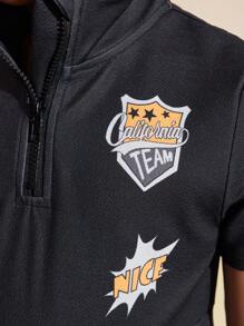 SHEIN Girls Printed Front A-Line Dress, Fashion Spring/Summer