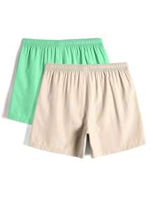 Manfinity Swimmode 2pcs/Pack Men's Beach Shorts - Multicolor - View 2