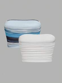 Chiquease Áo ba lỗ lưới viền bèo nhún cho nữ - Nhiều màu - Xem 2