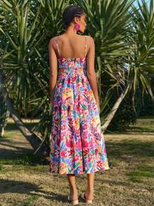 Travachic 度假休闲印花吊带裙、休闲度假装、度假夏季沙滩装、女士连衣裙、女士度假装 - 彩色 - 查看 2