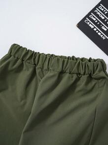 SHEIN Pantaloni casual pentru băiat uni cu talie