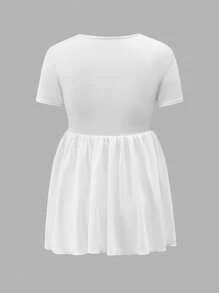 SHEIN Maternity T-Shirt, Simple Casual Design For Daily Wear - Multicolor - View 14