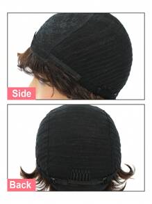 Short Machine Made Bang Wig, Color 2# Pixie Wig Chocolate Brown None Lace Wig With Fringe, Natural Layered Wigs Human Hair Wear And Go - S2 - View 6