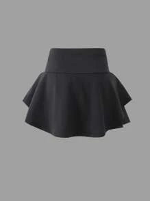 SHEIN Girlism Tween 女童休闲腰带简约风格短裤多件套 - 彩色 - 查看 7