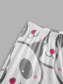 Cute Panda Print Men's Sleepwear Set - Multicolor - View 7