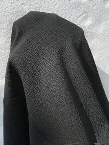 SHEIN EZwear Đầm dài chữ A dây mảnh màu đen cỡ lớn - màu đen - Xem 6