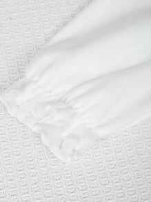 Set de 2 piezas: Blusa de manga larga con cuello y vestido para niñas preadolescentes - Azul Marino - Ver 7