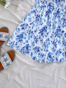 Soleia Damski swobodny kombinezon bez ramiączek z wywiniętym dekoltem, paskiem z tyłu, luźnymi nogawkami, ściągaczem w pasie, wyszczuplającą sylwetką, odpowiedni na imprezę, randkę, walentynki, wakacje w mieście/na plaży, letni swobodny ubiór