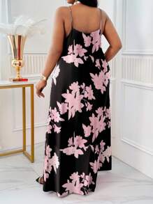 SHEIN Lady Spring And Summer Casual Beach Spaghetti Strap Ball Gown Cami Dress Plus Size Dresses Plaid Dress African Dress Vacation Outfits Woman Beach Outfits For Woman Vacation Vacation Outfits Women Beach Vacation Outfits Beach Sundress Spring Outfits For Women,Beach Dress Sundress,Holiday Outfits Boho