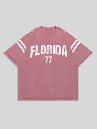 Prep Men's Washed Jersey Short Sleeve Round Neck T-Shirt, Minimalist Fashion Casual Everyday Wear