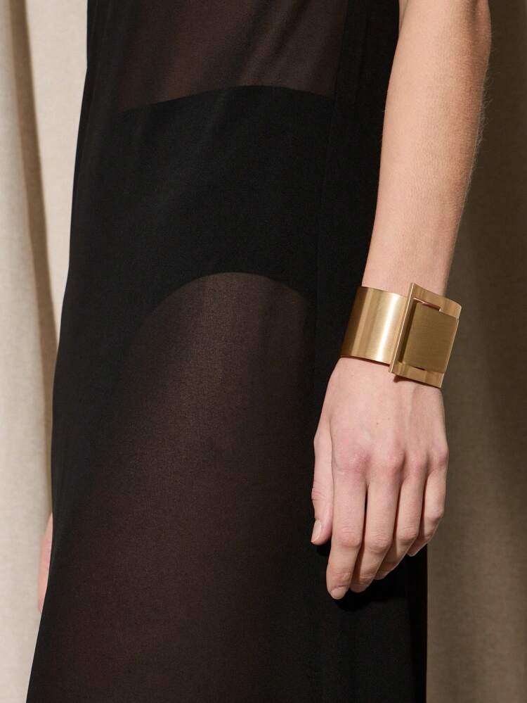 Sheer Mesh Column Maxi Dress With Built-In Undergarments
