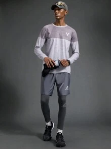 Manfinity Sport Polished Herren Sporthose mit Buchstaben-Muster und Tunnelzug an der Taille, 2 in 1