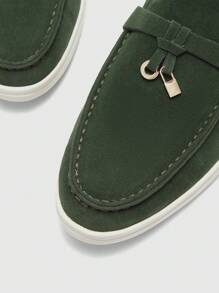 CUCCOO BIZCHIC Women Flat Loafers, Minimalist & Practical Multi-Purpose Spring Shoes Spring Break Easter For Christmas Valentine's Day Spring Shoes - Olive Green - View 7