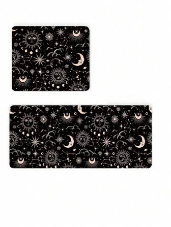Fairycore Alfombrilla de ratón gruesa, antideslizante y resistente al agua con estampado de sol y luna de moda, Artículo #1188551