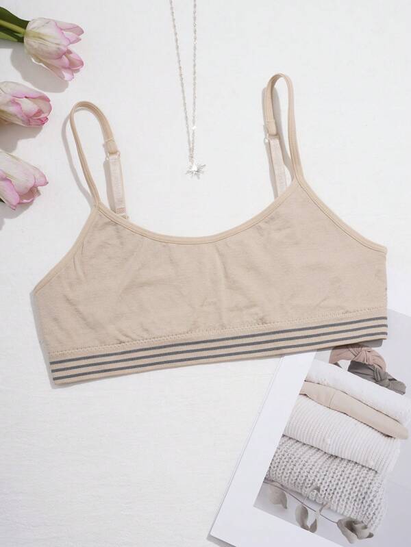 1 pieza Camiseta interior suave y cómoda sin aros ni costuras para adolescentes