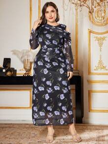 Modelyn 适合日常穿着的大码休闲简约时尚连衣裙 - 彩色 - 查看 4