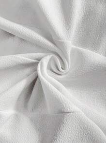 SHEIN LUNE 2pcs/Set Fashionable Open Slit White Blazer Vest Top + Pleated Floral Knee Length Skirt Set Dresses For Women Elegant Birthday Outfits For Women Date Night Outfits Women